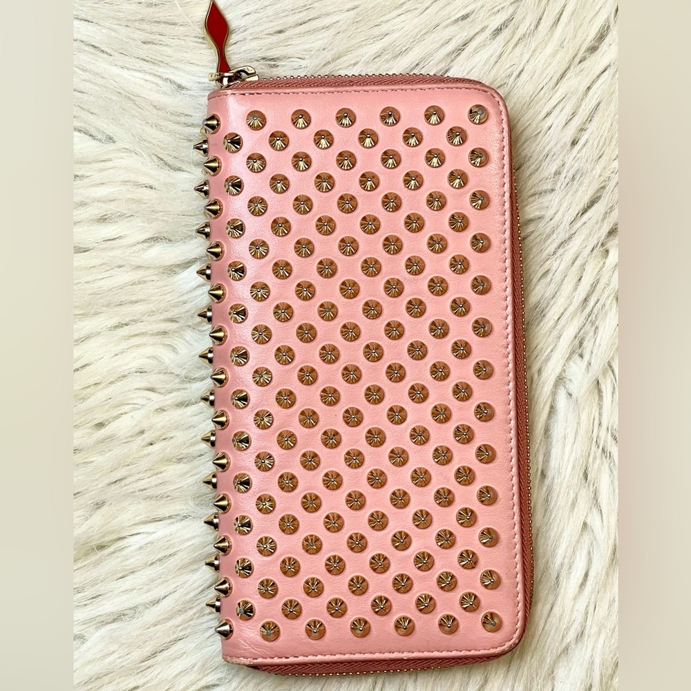 SOLD🔥Authentic CHRISTIAN LOUBOUTIN Panettone spike Zip around wallet - Picture 12 of 15
